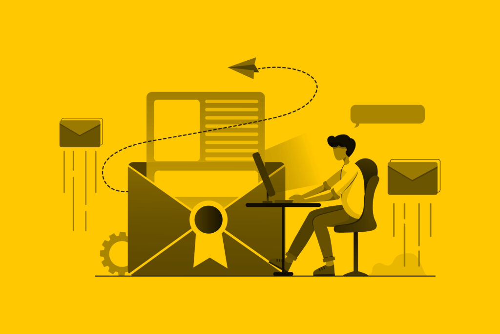 email marketer doing outreach