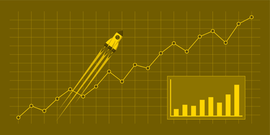 graph showing increased organic traffic